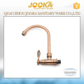 Wall mounted single lever cold water classical red bronze kitchen sink tap